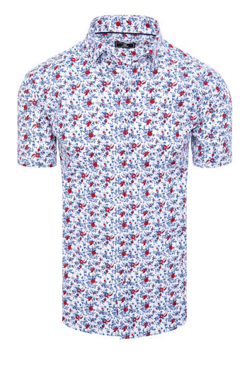 Moška srajca z kratkimi rokavi Barva Bela DSTREET KX1013