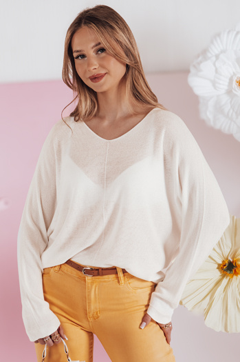 Ženski pulover NORVAN ecru Dstreet MY2455