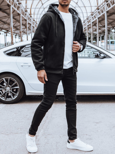 Moška jopa z zadrgo Barva Črna DSTREET BX5597