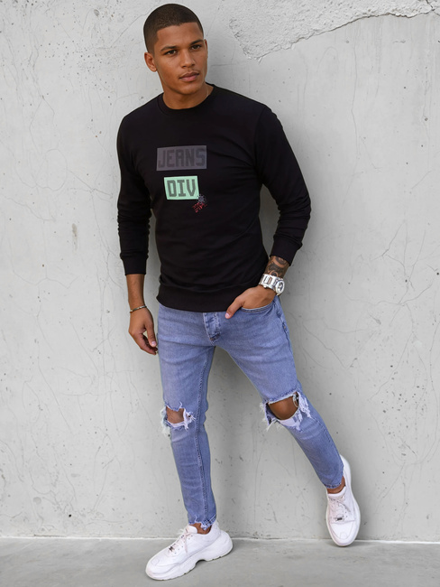 Moška jopa s potiskom črna Dstreet BX5376