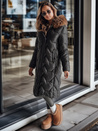 Ženska prešita dolga jakna WINTERACT black Dstreet TY4778