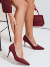 Ženske črpalke stiletto burgundske barve Dstreet ZY1073