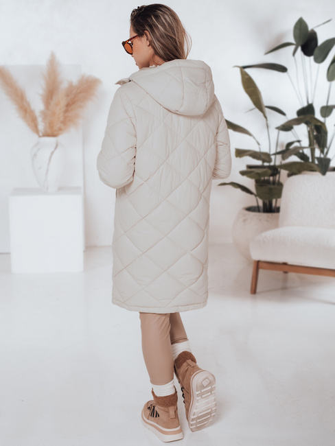 Ženska zimska bunda SNOWVIBE light beige quilted Dstreet TY4990