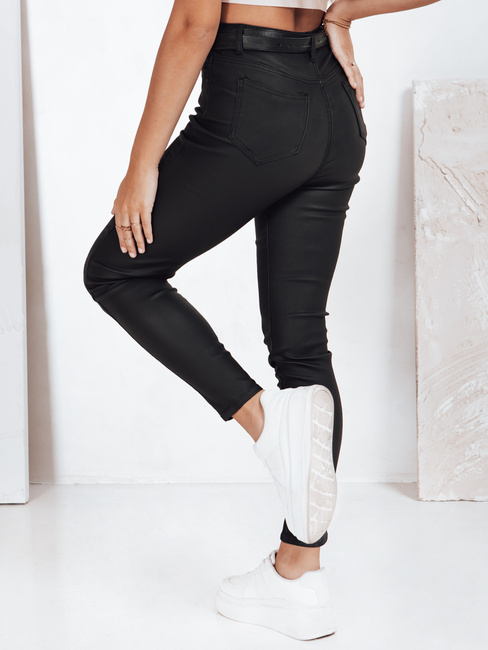 Ženske črne povoskane kavbojke Dstreet UY2761