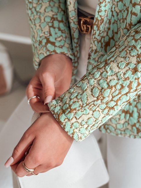 Ženska jopica do pasu MARABELL mint Dstreet PY0128