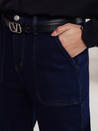 Ženske vrečaste hlače FITZONE denim cargo temno modra Dstreet UY2243_3