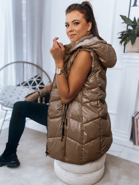 Ženski brezrokavnik MADANA camel Dstreet TY2979