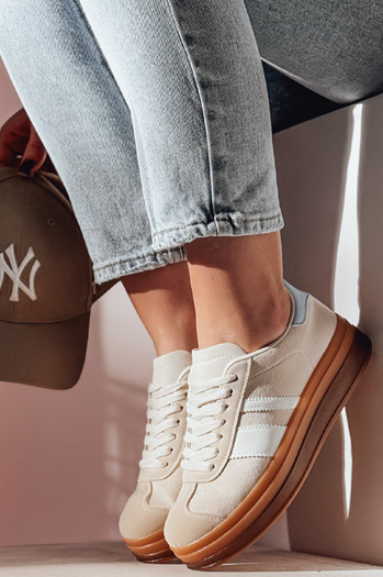 Ženske športne superge RUNTAG beige Dstreet ZY0662