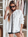 Ženska prevelika jeans jakna JUSTDEM bela Dstreet TY4903