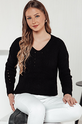Ženski pulover MONAVIA black Dstreet MY2399