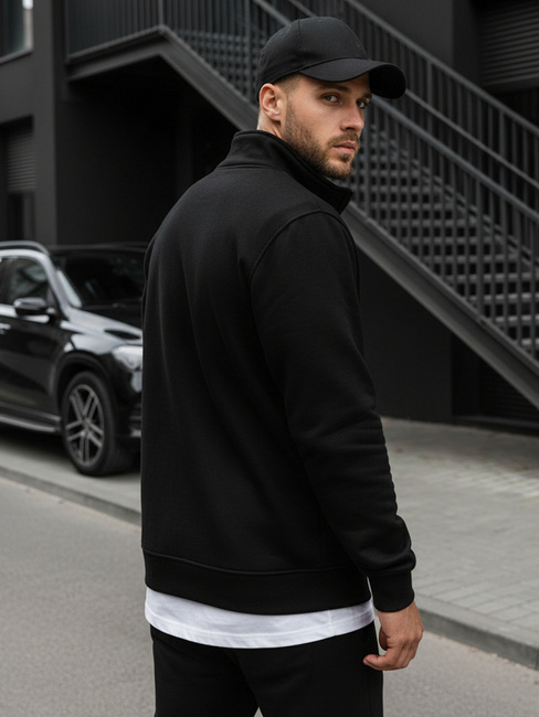 Moška jopa z zadrgo Barva Črna DSTREET BX4110