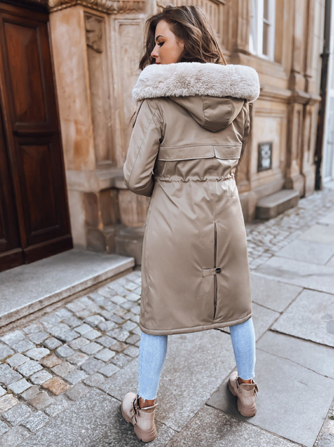 Ženska zimska jakna HARPERSOFT beige Dstreet TY3687