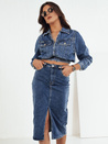 Ženska jeans jakna BLIRNA Barva Modra DSTREET TY4167