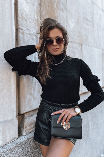 Ženski pulover z ovratnikom BUFALO Barva Črna DSTREET MY1416