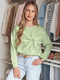 Ženska bluza prevelike velikosti s cvetjem PETITKA mint Dstreet BY1389_4