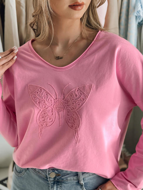 Ženska bluza oversize FLOFLY roza Dstreet RY2784