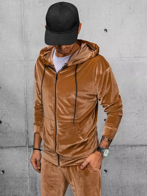 Moška jopa z zadrgo Barva kamela DSTREET BX5542