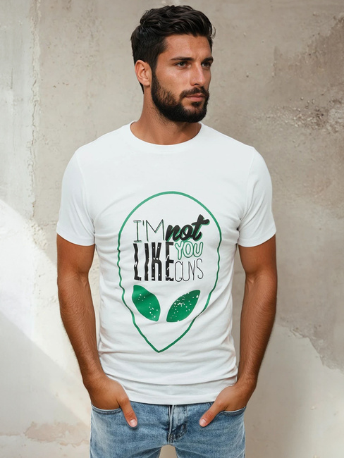 Moška majica s potiskom Barva Bela DSTREET RX4154