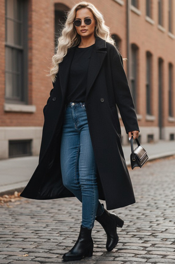 Ženski prevelik prehodni plašč LORINESS black Dstreet TY4692z