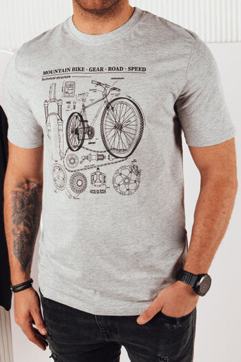 Moška siva majica s potiskom Dstreet RX5395