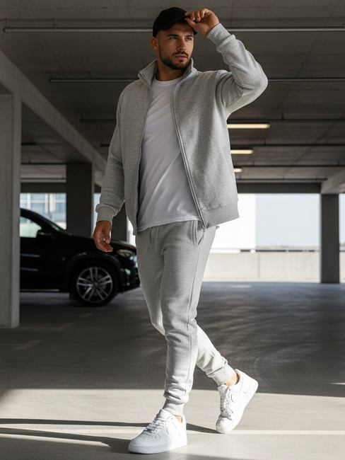 Moška jopa z zadrgo Barva siva DSTREET BX4109