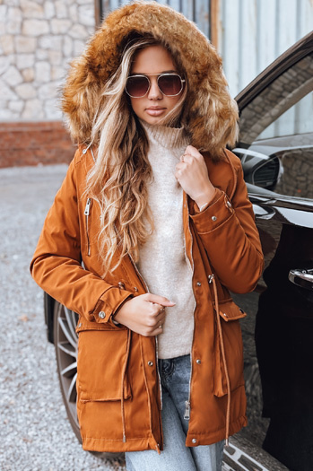 Ženska zimska jakna STELLA camel Dstreet TY3182