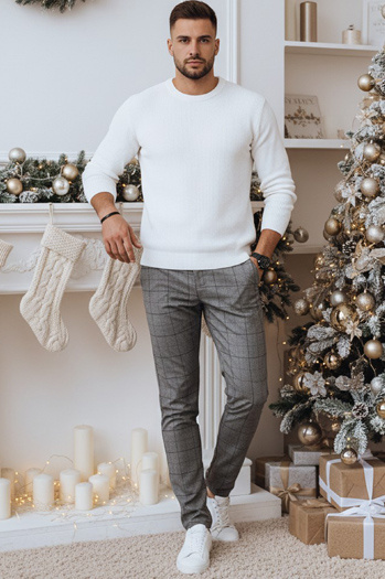 Moške vsakdanje temno sive hlače Dstreet UX4403z