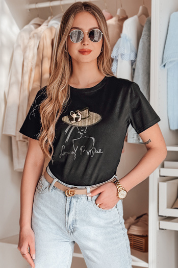 Ženska majica s potiskom WOMANPOW black Dstreet RY2807