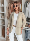 Ženska prevelika jakna SOFT LOVE svetlo rjava Dstreet PY0133_1