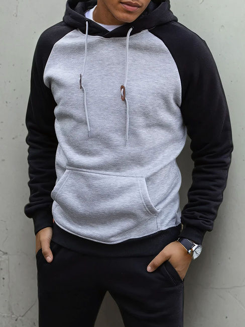 Moška jopa s kapuco Barva Svetlosiva DSTREET BX5492