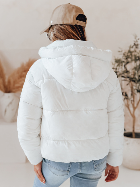 Ženska prešita zimska jakna SNOWLIKE s kapuco bela Dstreet TY4932