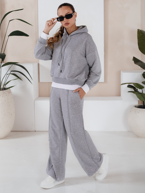 Ženske trenirke SANELIS sive barve Dstreet AY0986