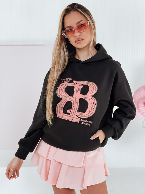 Ženska bluza s kapuco LITESSO black Dstreet BY1413