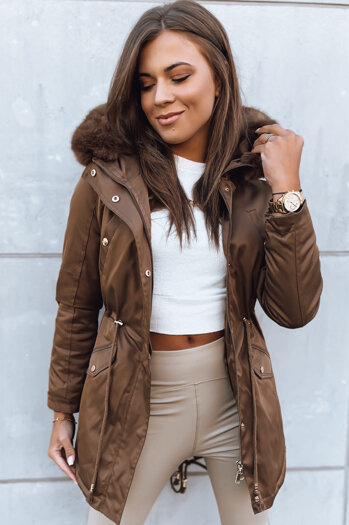 Ženska zimska jakna GODDESS Barva kavna DSTREET TY3869
