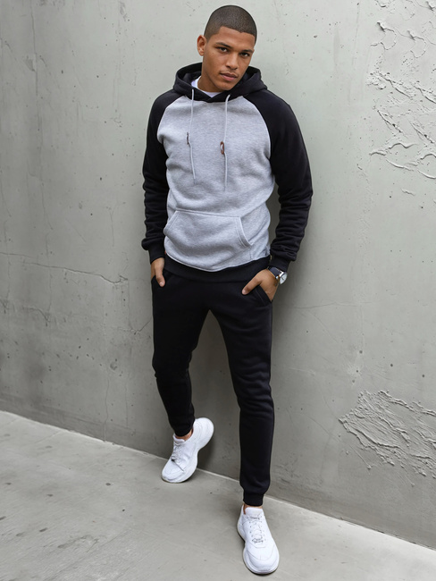 Moška jopa s kapuco Barva Svetlosiva DSTREET BX5492