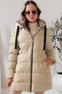 Ženska zimska jakna s kapuco GABRIELLE beige Dstreet TY4365