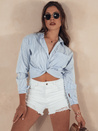 Ženske kratke hlače iz džinsa POPGLAM white Dstreet SY0397