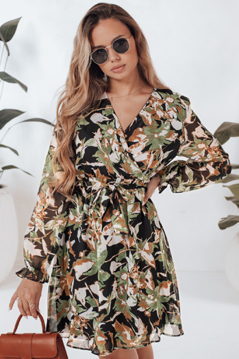 Obleka boho RAMOSA Barva Črna DSTREET EY1675