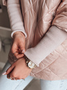 Ženska prehodna prešita jakna oversize PUFFILOF roza Dstreet TY4854