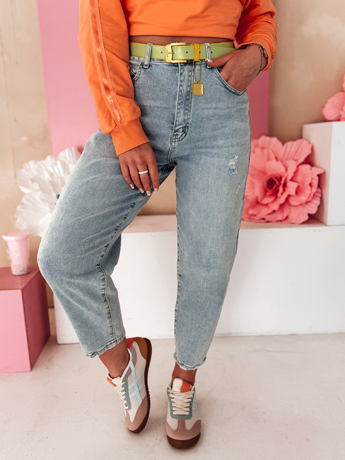 Ženske hlače iz džinsa mom fit MOMTEZ blue Dstreet UY2485