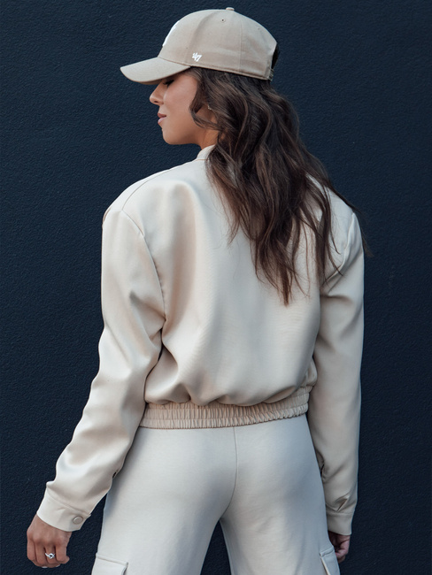 Ženska bomber jakna PRIEV beige Dstreet TY4306