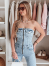Ženski džins kombinezon s korzetom GORSSANKA blue Dstreet EY2587