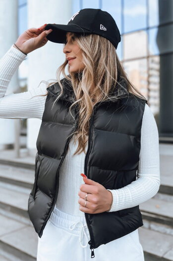 Ženski prešit telovnik WILLOW Barva Črna DSTREET TY3796