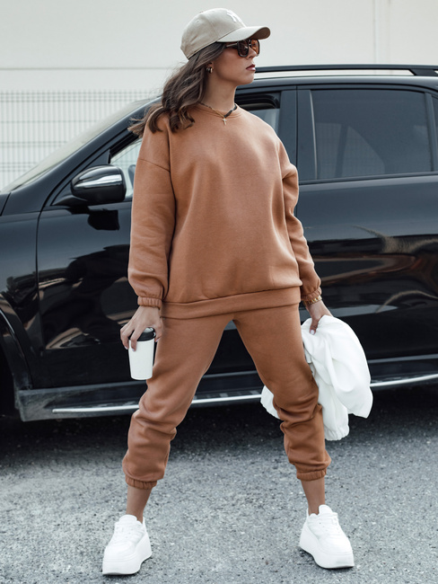 Ženski komplet trenirke ARIELLA PREMIUM mocha Dstreet AY1097