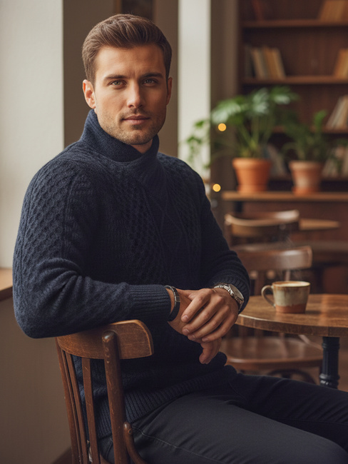 Moški črni pulover Dstreet WX2253