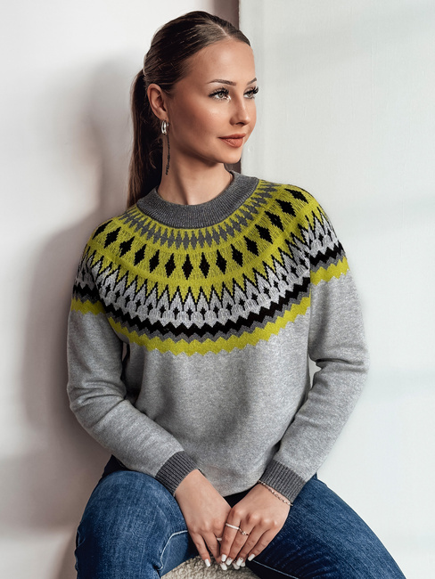 Ženski pulover RUBY GLOW siv Dstreet MY2376