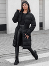 Ženska zimska dolga prešita jakna FABWARM black Dstreet TY4620