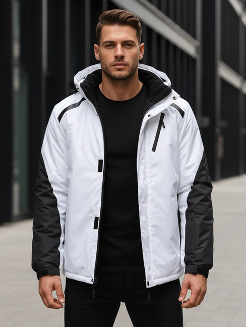 Moška smučarska jakna bela Dstreet TX5130