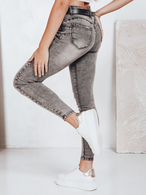 Ženske jeans hlače JORNIX temno sive barve Dstreet UY2192