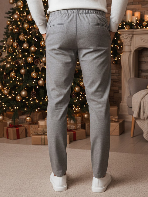 Moške temno sive hlače iz blaga Dstreet UX4412z